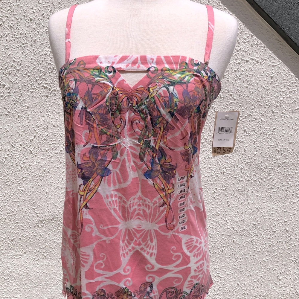 NWT Butterfly Dropout tank top.